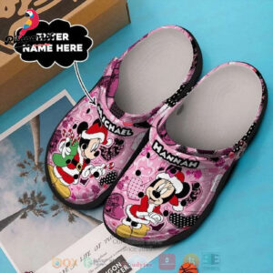Disney Mickey Minnie Christmas Custom Name Santa Claus Cosplay Christmas Clogs Clogs Clogband Shoes