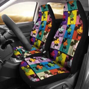 Disney Mickey Mouse Colorful Car Seat Cover – Fun Shades Design for Kids