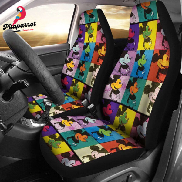 Disney Mickey Mouse Colorful Car Seat Cover – Fun Shades Design for Kids