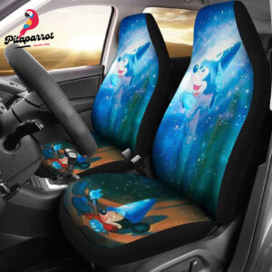 Disney Mickey Mouse Witches Hat Car Seat Cover - Spooky & Fun Design