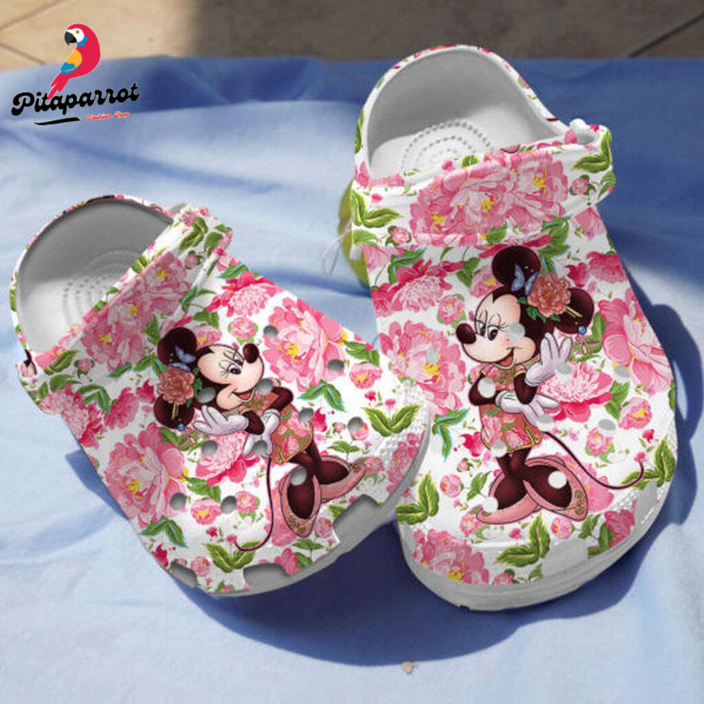 Disney Minnie Mouse Floral Unisex Classic Clogs For Fans Unisex Gifts 2024 Disney Minnie Mouse Floral Unisex Classic Clogs For Fans Unisex Gifts 2024