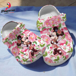 Disney Minnie Mouse Floral Unisex Classic Clogs For Fans Unisex Gifts 2024