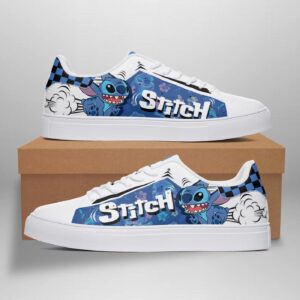 Disney Stitch Funny Stan Smith Shoes Leather Low Top Skate Sneaker ST0539
