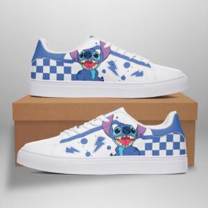 Disney Stitch Lightning Stan Smith Shoes Leather Low Top Skate Sneaker ST0540