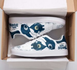 Disney’s Lilo And Stitch Low Top Leather Skate Shoes