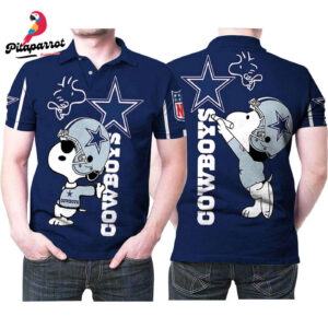 Get a Chuckle with Dallas Cowboys Snoopy 3D Polo Shirt - Limited Edition!