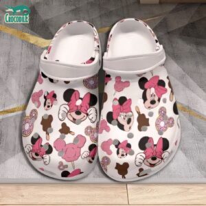 Hide and Seek Minnie Mouse White Clogs For Kids & Adults