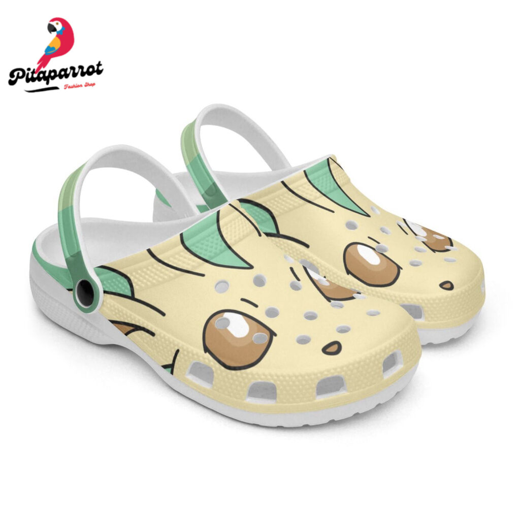 Leafeon Pokemon Custom Clogs Shoes Leafeon Pokemon Custom Clogs Shoes
