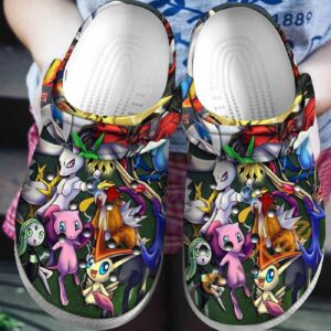 Legendary Pokemon Cartoon Colorful Unisex Classic Clogs For Fans Unisex Gifts 2025