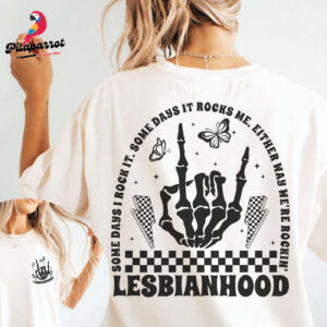 Rockin Lesbianhood Skeleton LGBT Pride Shirt - Chappell Roan WLW Lesbian Shirt