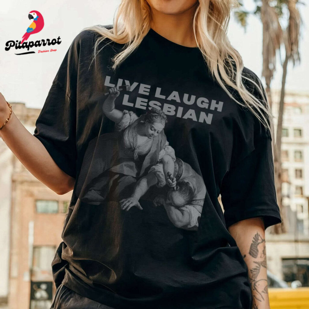 Vintage Live Laugh Lesbian WLW Tee – Chappell Roan Queer Pride Shirt