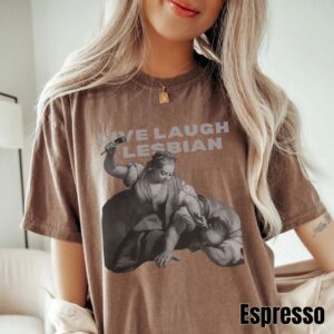 Vintage Live Laugh Lesbian WLW Tee – Chappell Roan Queer Pride Shirt