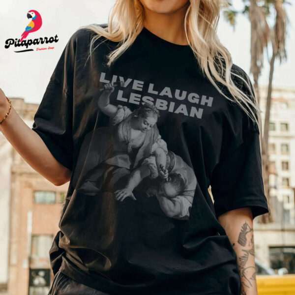 Vintage Live Laugh Lesbian WLW Tee – Chappell Roan Queer Pride Shirt