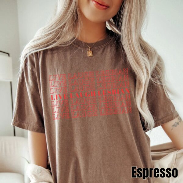 Vintage Live Laugh Lesbian Tee WLW Sapphic Pride Shirt by Chappell Roan