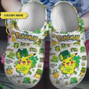 Lovely Pokemon With Clover Custom Name Clogs 3