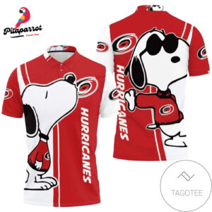 Carolina Hurricanes Snoopy Lover 3D All Over Print Polo Shirt for Men & Women