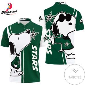 Dallas Stars Snoopy Lover All Over Print Polo Shirt - Men & Women 3D Printed