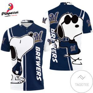 Milwaukee Brewers Snoopy Lover 3D Printed Polo Shirt for Men & Women - All Over Print