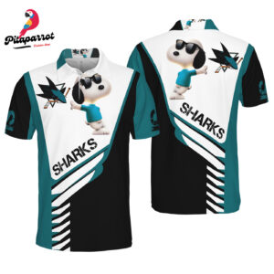 San Jose Sharks Snoopy 3D All Over Print Polo Shirt for Men & Women - Official Fan Gear