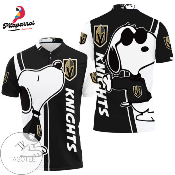 Vegas Golden Knights Snoopy Lover Polo Shirt – Men s & Women s 3D Printed All Over Print
