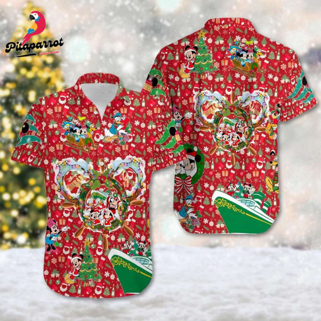 Mickey and Friends Christmas Cruise Hawaiian Shirt – Magic Kingdom Xmas Party Mickey and Friends Christmas Cruise Hawaiian Shirt – Magic Kingdom Xmas Party