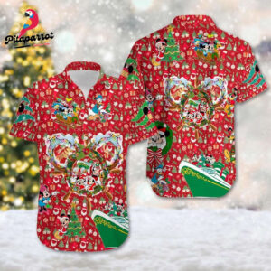 Mickey and Friends Christmas Cruise Hawaiian Shirt - Magic Kingdom Xmas Party