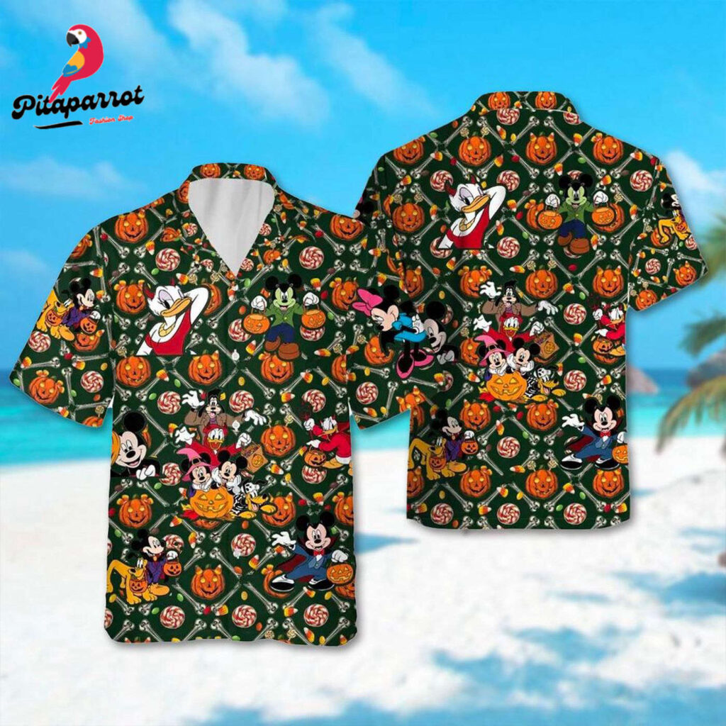 Mickey and Friends Halloween Hawaiian Shirt – Pumpkin Hawaii Party Minnie Donald Horror Character Mickey and Friends Halloween Hawaiian Shirt – Pumpkin Hawaii Party Minnie Donald Horror Character