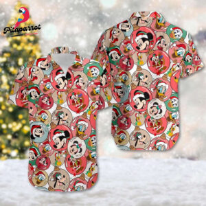 Mickey and Friends Christmas Hawaiian Shirt Collection: Minnie Button Up Mickey Xmas Party Magic Kingdom