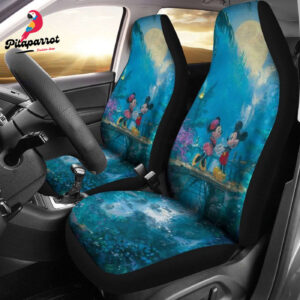 Mickey and Minnie Cartoon Fan Car Seat Cover - Perfect Gift for Disney Lovers!