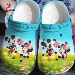 Mickey And Minnie FloralClogs-Shoes 3D Clog Shoes