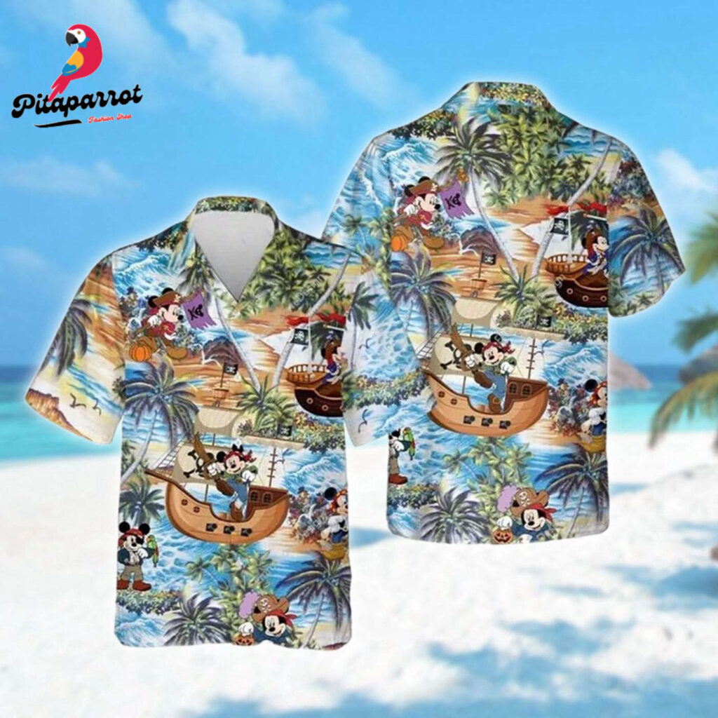 Mickey and Minnie Pirates of Caribbean Hawaiian Shirt – Summer Adventure Vibes Mickey and Minnie Pirates of Caribbean Hawaiian Shirt – Summer Adventure Vibes