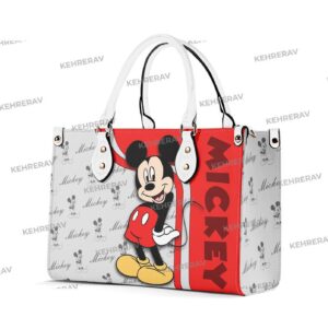 Mickey Lover s Leather Handbag – Customized Handmade Vintage Bag for Women