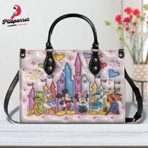Mickey Cute Leather Handbag Custom Woman Bags Disney Fan Gift