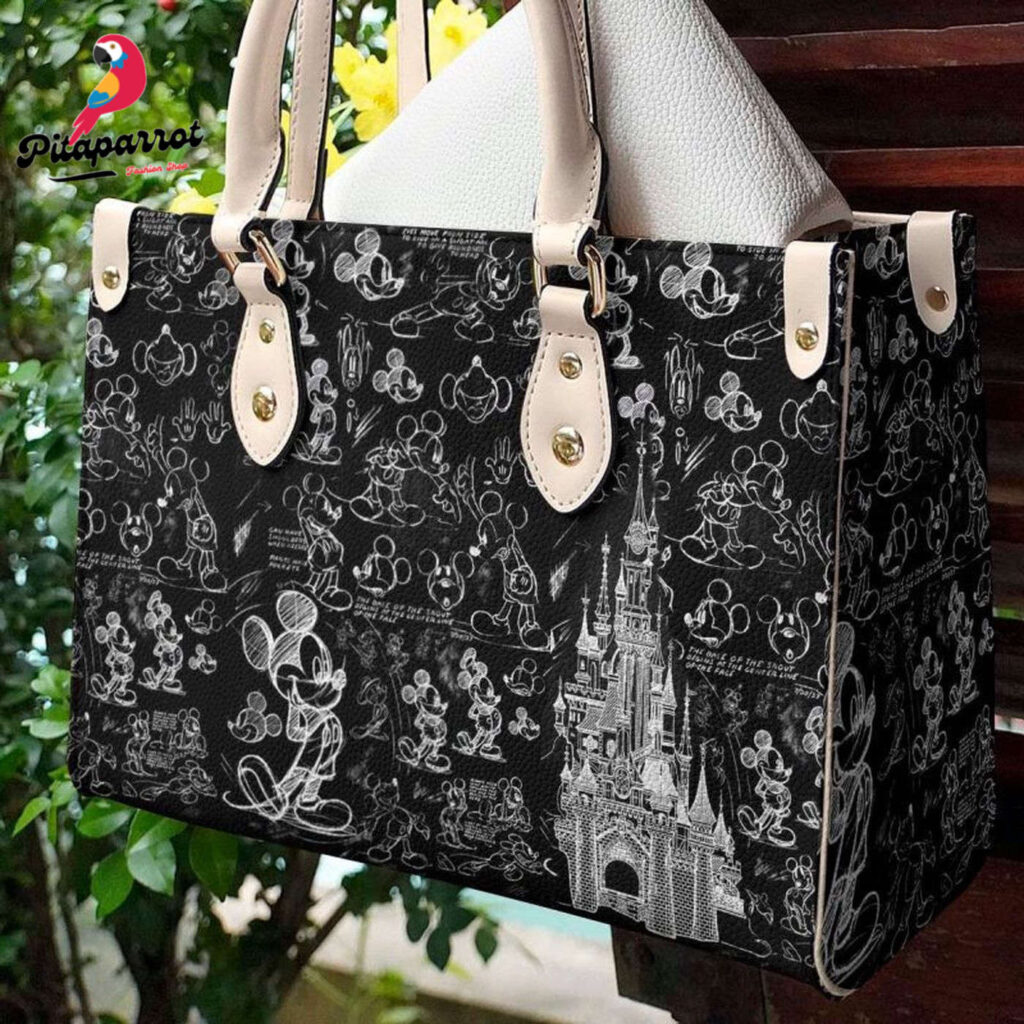 Mickey Disney Pattern Leather Handbag 090 – Stylish and Fun! Mickey Disney Pattern Leather Handbag 090 – Stylish and Fun!