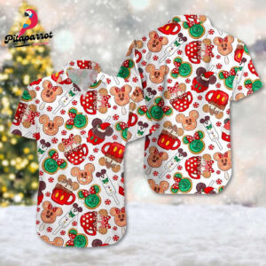 Mickey Mouse Christmas Hawaiian Shirt - Magic Kingdom Holiday Button Up