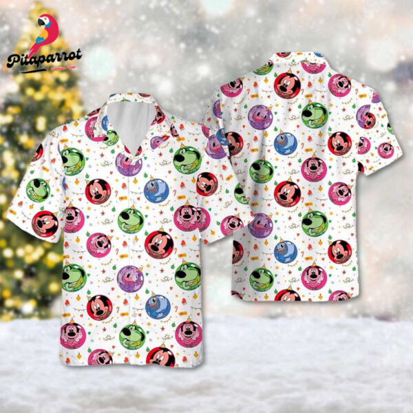 Mickey & Minnie Christmas Hawaiian Shirt – Xmas Party Gift