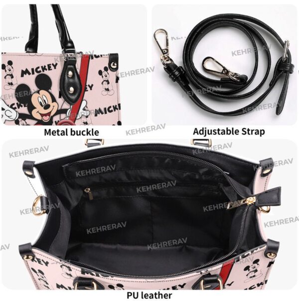 Mickey Funny Leather Handbag for Women – Custom Handmade Vintage Purse for Mickey Lovers