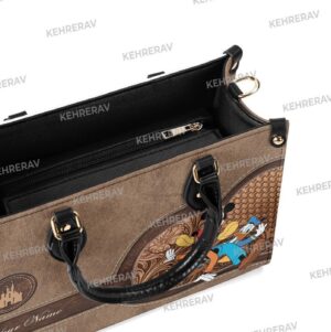 Mickey Goofy Leather Handbag: Custom Women s Purse for Mickey Lovers – Vintage Handmade and Stylish