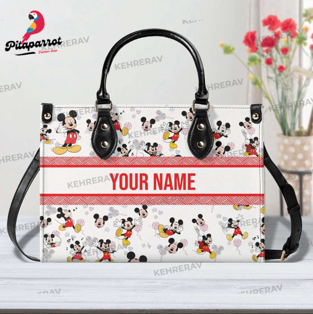 Mickey Leather Handbag: Custom Women s Purses for Mickey Lovers – Handmade Vintage Bag Mickey Leather Handbag: Custom Women s Purses for Mickey Lovers – Handmade Vintage Bag