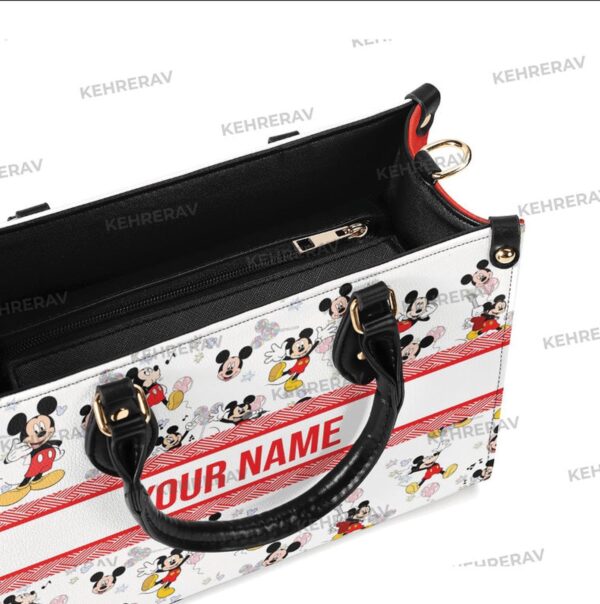 Mickey Leather Handbag: Custom Women s Purses for Mickey Lovers – Handmade Vintage Bag