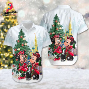 Mickey Minnie Christmas Hawaiian Shirt Magic Kingdom Xmas Party Gift