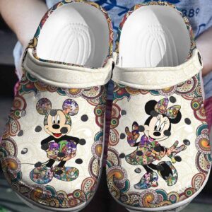 Mickey Minnie MandalaClogs-Shoes 3D Clog Shoes