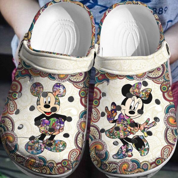 Mickey Minnie MandalaClogs-Shoes 3D Clog Shoes