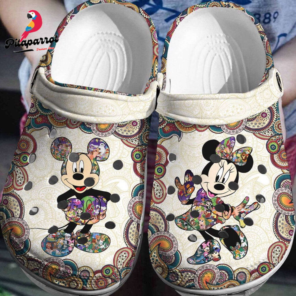 Mickey Minnie MandalaClogs-Shoes 3D Clog Shoes Mickey Minnie MandalaClogs-Shoes 3D Clog Shoes