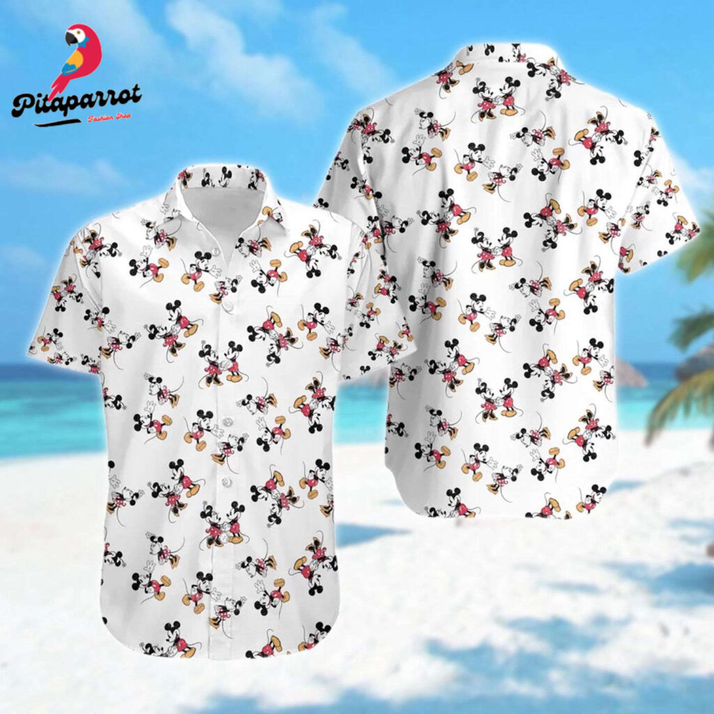 Mickey Minnie Mouse Hawaiian Summer Shirt for Couples Magic Kingdom Tee Mickey Minnie Mouse Hawaiian Summer Shirt for Couples Magic Kingdom Tee