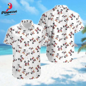 Mickey Minnie Mouse Hawaiian Summer Shirt for Couples Magic Kingdom Tee
