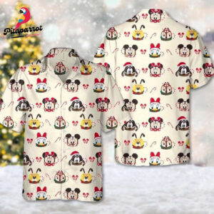 Mickey Mouse Christmas Hawaii Shirt Button Up 3D All Over Print Xmas Hawaiian Shirt