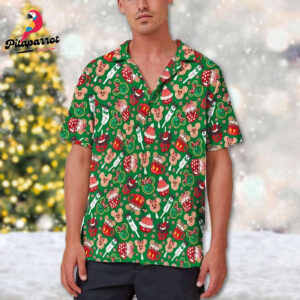 Mickey Mouse Christmas Hawaiian Shirt - Festive Button Up Xmas Design
