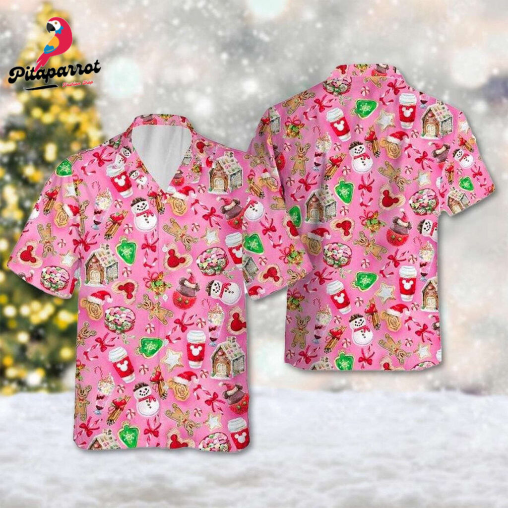 Mickey Mouse Christmas Hawaii Shirt – Festive Button Up with Minnie Xmas Design Mickey Mouse Christmas Hawaii Shirt – Festive Button Up with Minnie Xmas Design