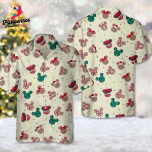 Mickey Mouse Christmas Hawaii Shirt - Xmas Button Up Hawaiian Shirt - Magic Kingdom 3D All Over Print